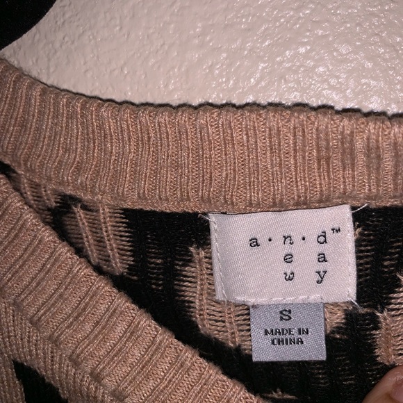 NWOT- A New Day Leopard Crewneck Sweater - Picture 6 of 6